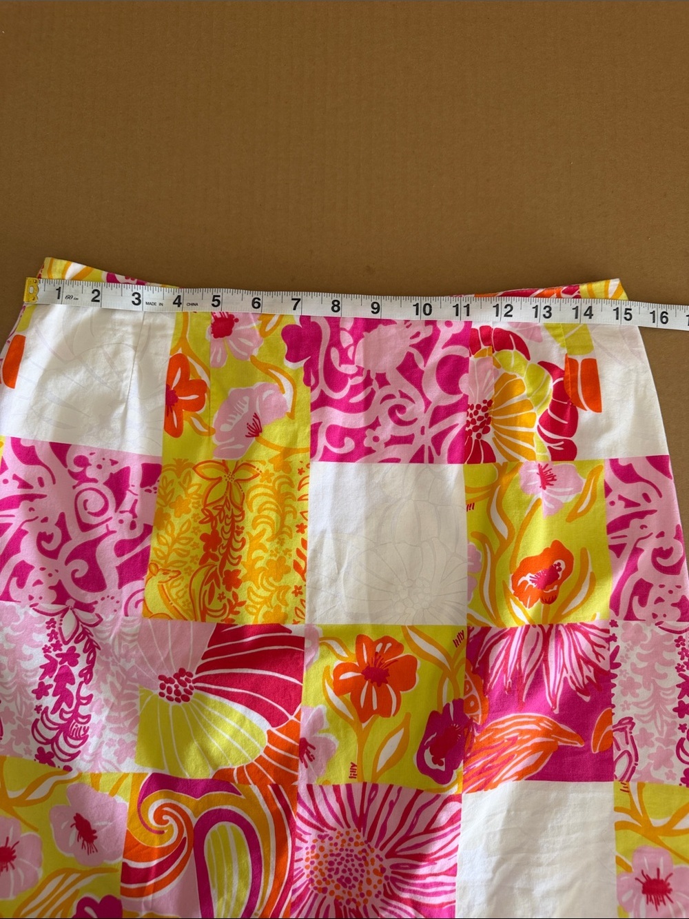 LILLY PULITZER Y2K Patchwork Floral Mini Skirt size 6 - Picture 3 of 8